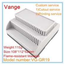 1 шт./лот din рейку осветительные коробки Электроника 108*112*62 мм ABS пластиковая рама корпус для PLC модуль преобразователя оборудования