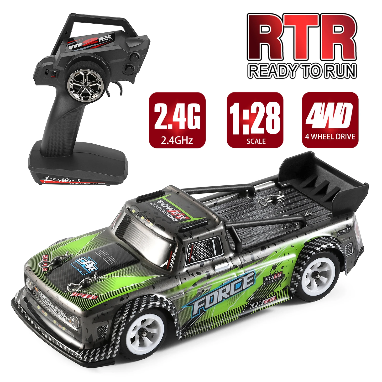WLtoys 284131 Racing RC Car 30 KM/H 2.4G 1/28 4WD Remote Control Drift Truck UK 