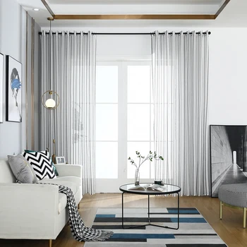 

Customize Home Panel Curtains Window Screening Gauze Tulle Drap Sheer Heart Voile Valance for Living Room Eyelet 3 Sizes D30