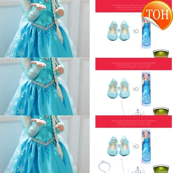 

Fairy Princess Fluffy Girls Dress Snow White Cosplay Princess 2 Dresses for Kids Rapunzel Role-play Party Costume 4 6 8 Yrs