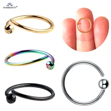 2 шт./лот 0,8 мм 20 г BCR мяч поддельные нос кольцо Спираль уха пирсинг для пупка Daith серьги поддельные пирсинг, Септум ниппель кольцо уха ювелирные изделия