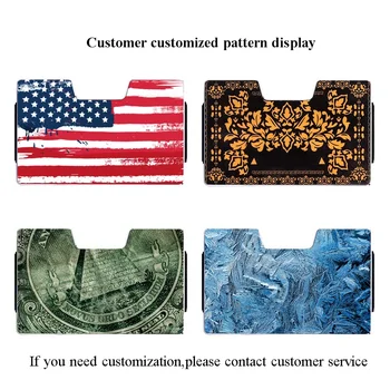 

Customized Pattern minimalist wallet rfid blocking for men Small wallet credit card holder Money Bag Money Clip Slim Card Case
