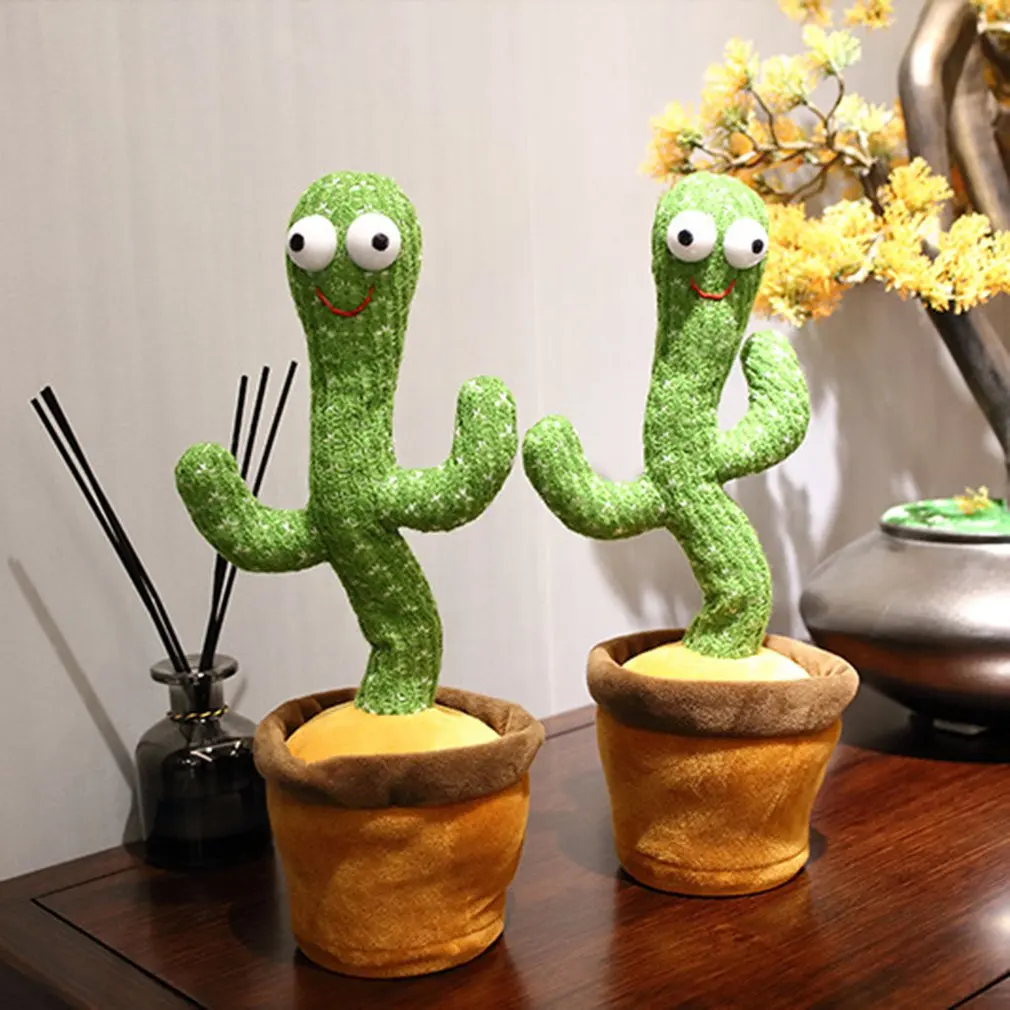 Electronic Cactus Plush Toy Shake 