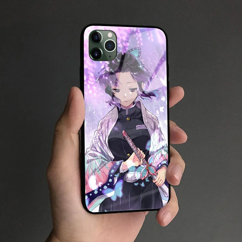 Shinobu Kocho Kimetsu no Yaiba мягкий силиконовый стеклянный чехол для телефона чехол для Apple iPhone 6 6s 7 8 Plus X XR XS 11 Pro MAX - Цвет: AE 2595