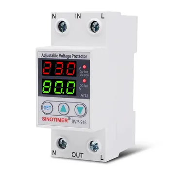 

SVP-916 Home Usage Dual Display 80A 230V Adjustable Voltage Surge Protector Relay with Limit Current Protection