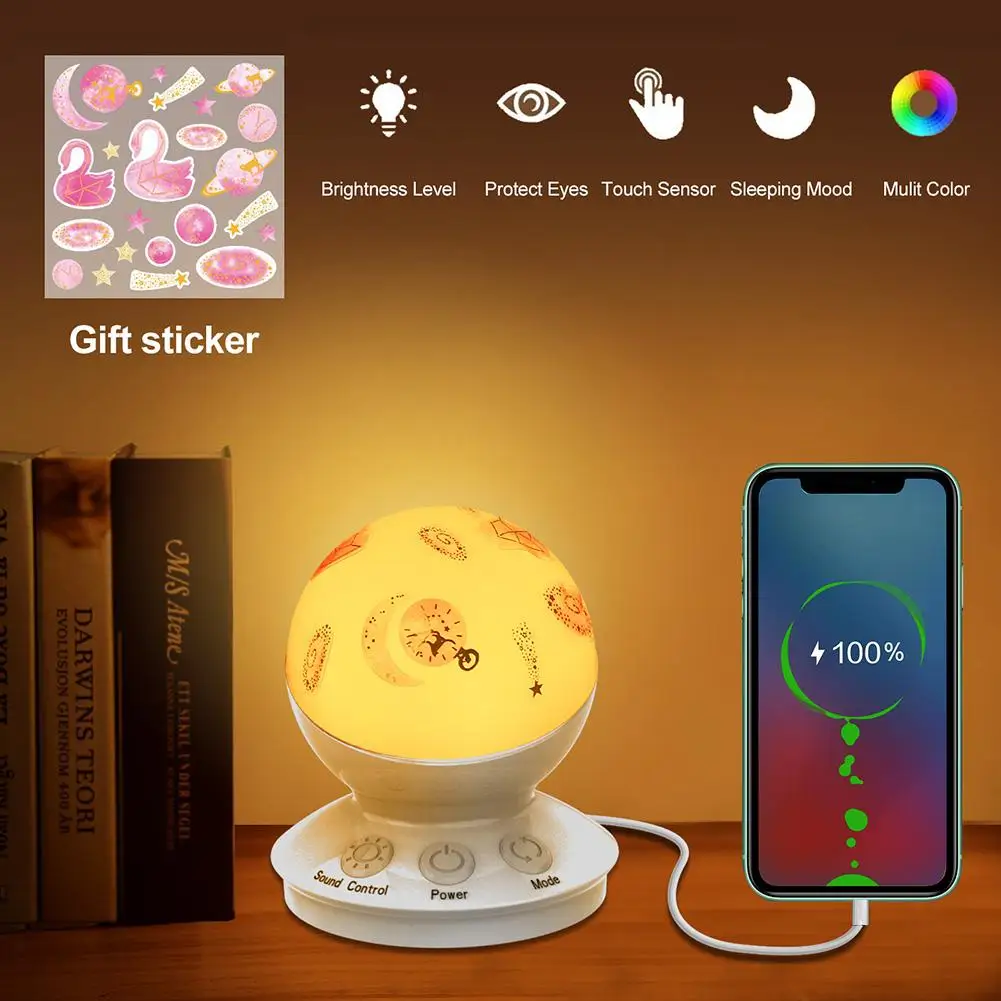 

2020 New Smart LED Table Lamp RGB Color Charging Night Light