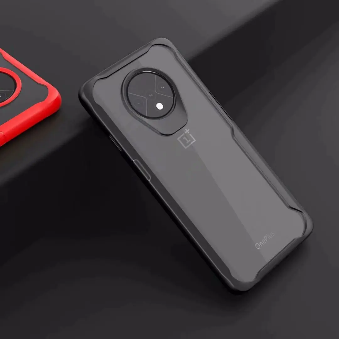 Для oneplus 7T Чехол Мягкий силикон+ прозрачный PC Броня противоударный защитный чехол для one plus 7t Pro oneplus 7t 1+ 7T