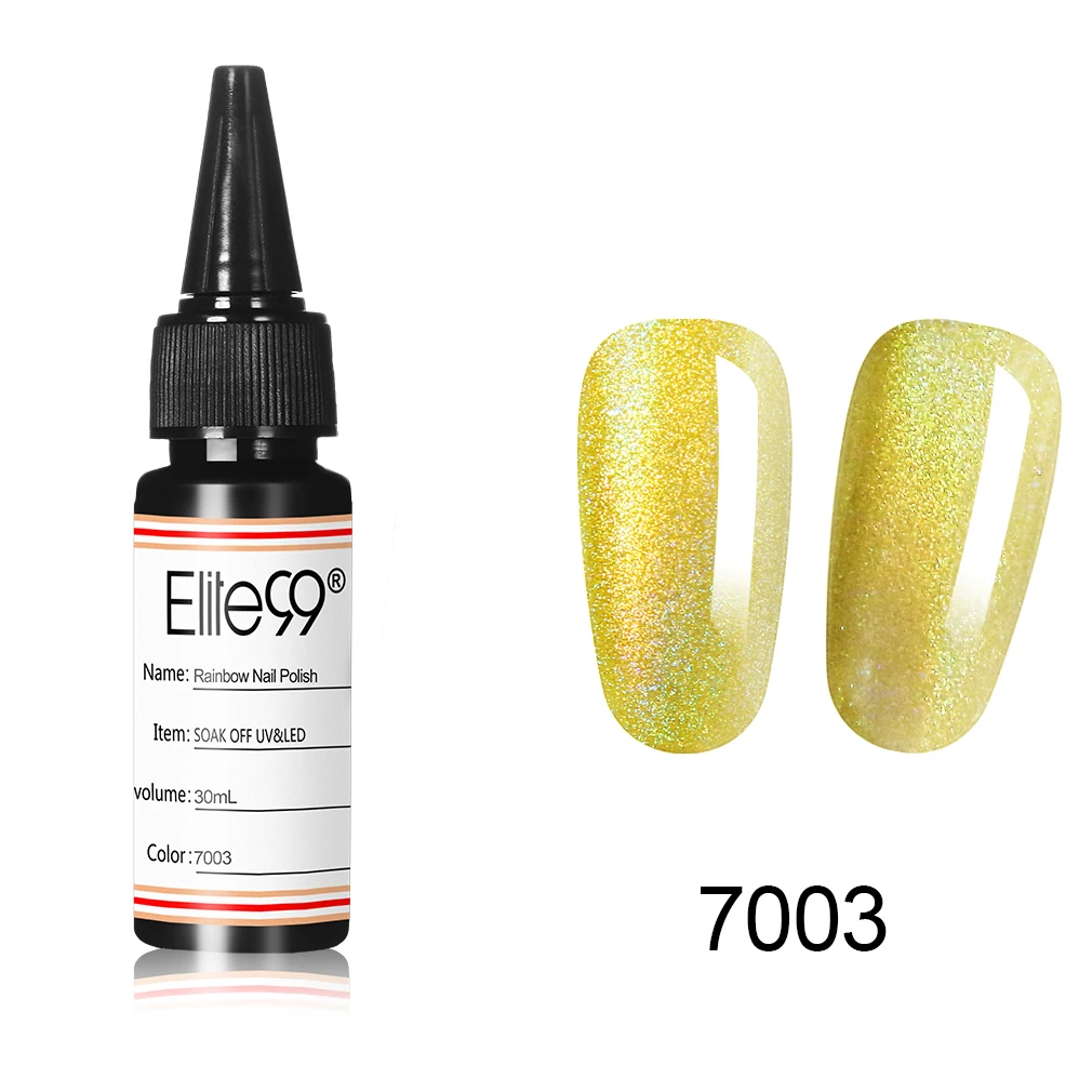30ML 7003 Elite99 Радужный цвет лак для ногтей воздушный сухой лак для ногтей используется без протирания верхнее покрытие ногтей лак мерцающий лак для ногтей - Color: 30ML 7003
