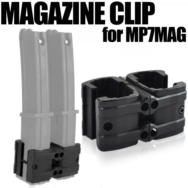 

Tactical Airsoft MP7 Double Magazine Clip Maglink Coupler Gun Rifle Magazine Parallel Connector Shooting Hunting Accessories