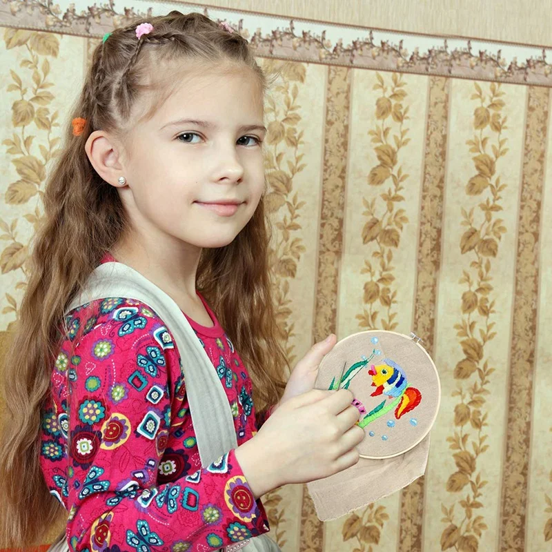 17,78 см пяльцы для вышивания, объемное бамбуковое кольцо для вышивки крестом, удобный инструмент для вышивки декоративного шитья Круглый Diy инструмент