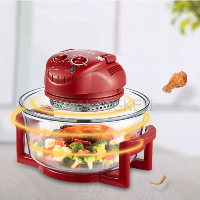 Air Fryer Household Glass Large Capacity 10l Multi-purpose Oil Free Fryer  Chip Maker Light Wave Cooker - Air Fryers - AliExpress