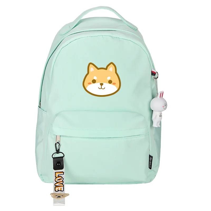 Doge Хаски Шиба ину печати мультфильм Bookbag для женщин милый Рюкзак Kawaii Путешествия Рюкзак Холст Школьные сумки для девочек-подростков