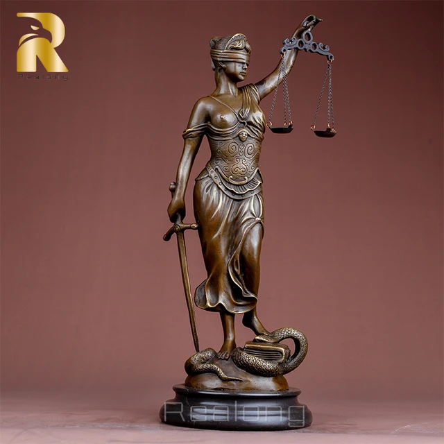 Lady Justice Statue With Scales Bronze Goddess of Justice Sculpture Mythology Bronze Statues For Home Decor Craft Gifts _ - AliExpress Mobile