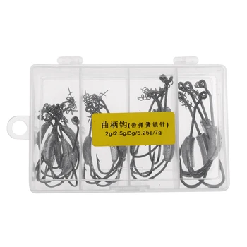 

Barbed Wire Offset Fish Hook Worm Jig Big Hook With Screw Pin Spring