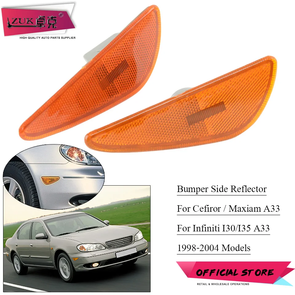 ZUK отражатель бокового бампера светильник стробоскоп для NISSAN Cefiro Maxima A33 1998 2004 Infiniti