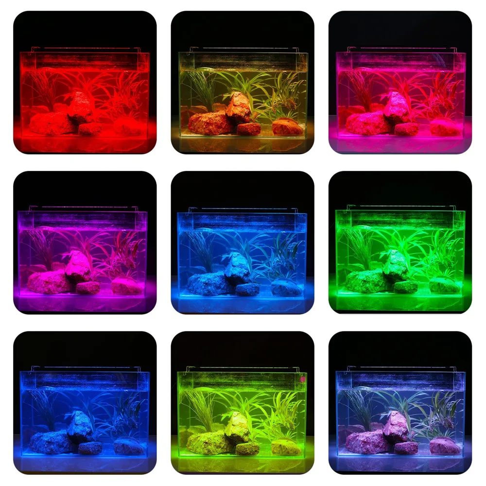 

HL-3060C Aquarium Fish Tank Light RGB LED Light with Extendable Brackets IR Remote Control Aquarium Accessories AC100-240V