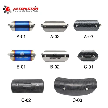 

Alconstar- Motorcycle Project Exhaust Muffler Carbon Fiber Protector Heat Shield Cover Guard Anti-scalding cover For CBR300 Z250