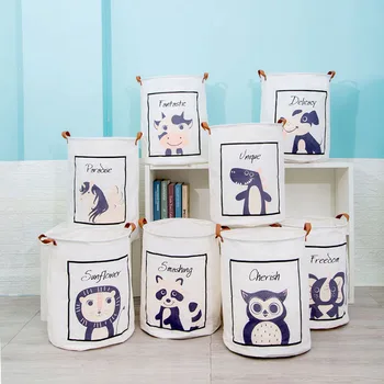 

Large Cartoon folding Laundry Basket Dirty Clothes Storage Laundry Basket For Kid Toys Organizers Basket Sundries Storage Barrel