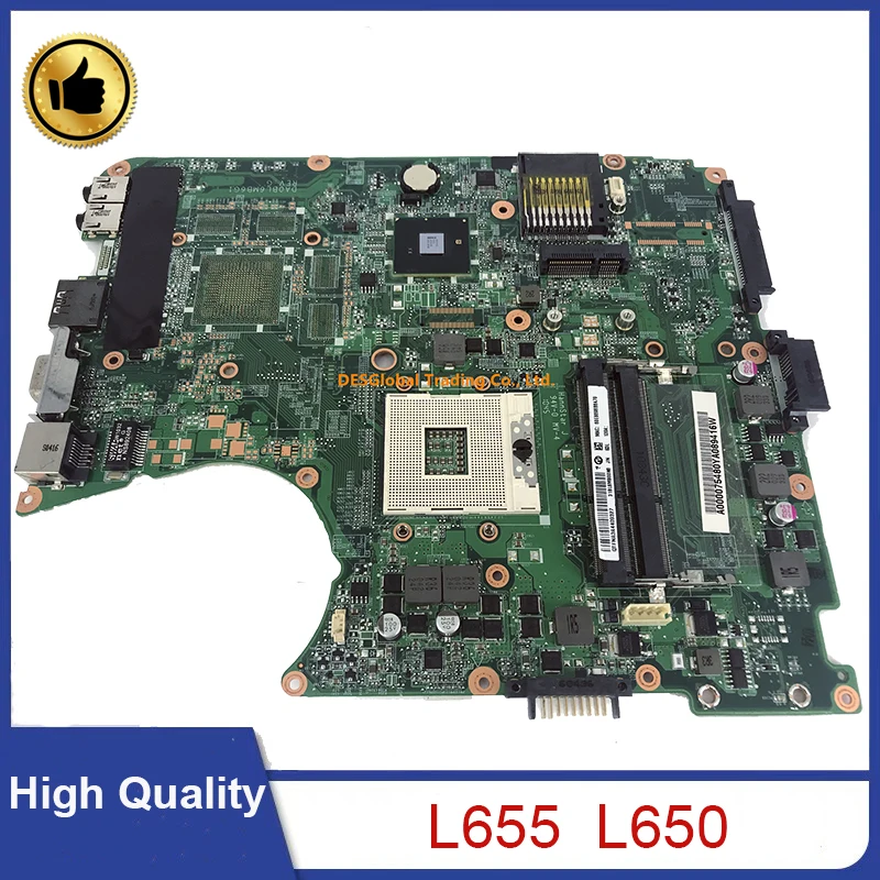 

For TOSHIBA SATELLITE L655 L650 Laptop Motherboard Series A000075480 31BL6MB00N0 DDR3 DA0BL6MB6G1 Mainboard 100% Test