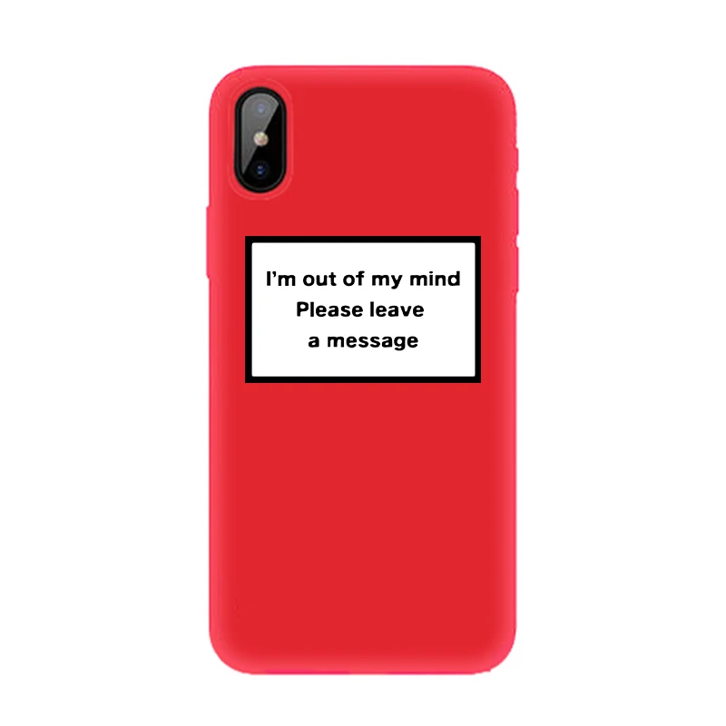 Забавный чехол для телефона с буквами для iPhone 11 8 7 6s Plus Pro X XS MAX XR облегающий чехол s Модная Мягкая силиконовая задняя накладка из ТПУ чехлы аксессуары - Цвет: LC007-red