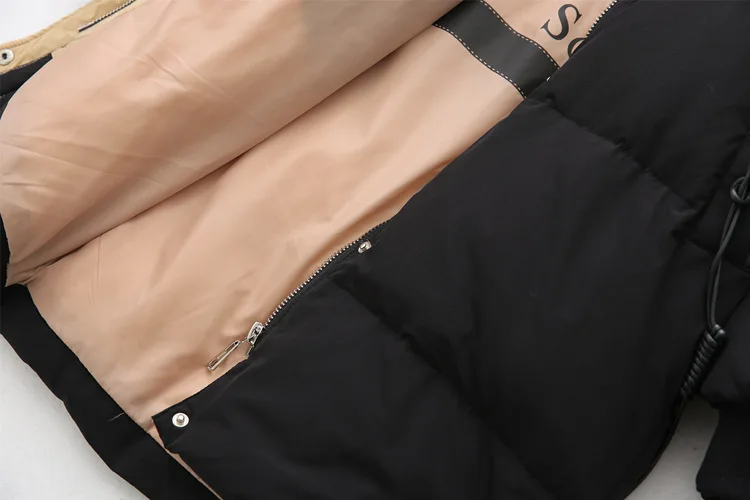 7fs49 Winter New Style Versatile Fashion Loose Slimming Versatile Mid-length Hooded down Jacket Coat