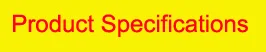 product specifications1副本