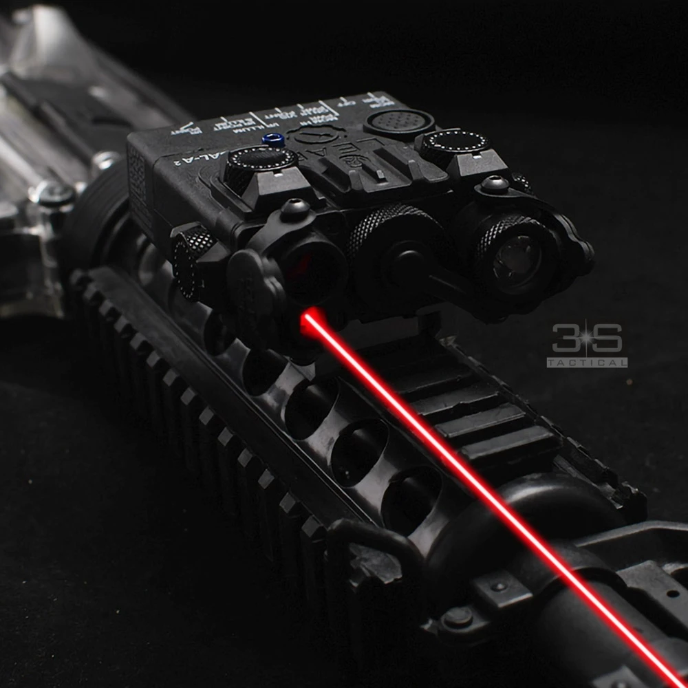 US $86.73 Tactical Airsoft Weapon Flashlight DBAL A2 Red Laser IR Laser White Light Strobe Version DBALA2 Scout Light For 20mm Rail