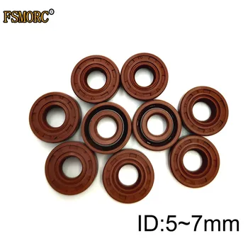 

Brown color high quality FKM Shaft Oil Seal TC-5*14*5 5*15*6 6*16*5/6/7 7*17/19*6/8 FPM Covered Double Lip With Garter Spring