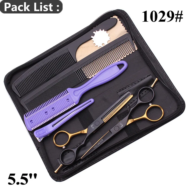 M1029 Jin K-A 5.5Y Парикмахерские ножницы, набор 6 дюймов, бренд Mr Rabbit, JP стальные ножницы для стрижки, ножницы для стрижки, Парикмахерские филировочные ножницы, ножницы для волос M9003 - Цвет: M1029 Jin K-A 5.5Y