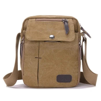 

2020 New Sale Men Canvas Handbags Single Strap Male Shoulder Bags Solid Zipper School Bags for Teenager Casual Travel Handbags