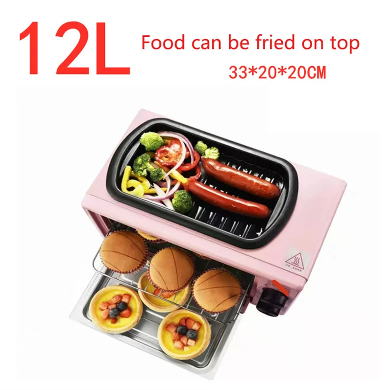 Electric Oven Timing 12L Multi-function Stainless Steel ter Cake Bread Baking Machine for Home 800W 220V KX10