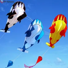 AY Tesco – cerf volant gonflable en tissu nylon, jouet d'extérieur en forme de dauphin, ligne animée, pour la pêche à la mouche, Parafoil, livraison gratuite