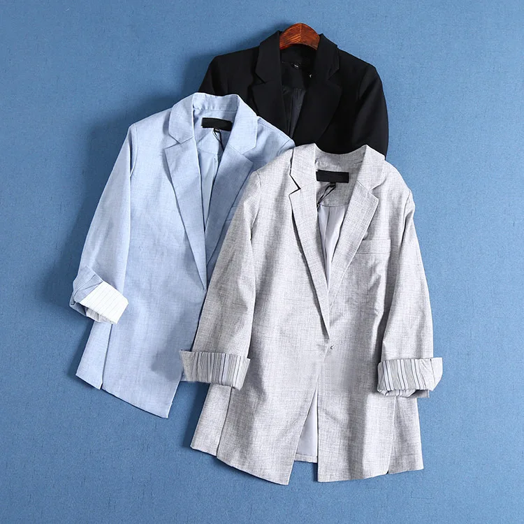 

2019 Spring And Summer New Style Japanese-style Elegant Commuting Slim Fit High-End Small Suit Women's CHIC Retro Three-quarter-