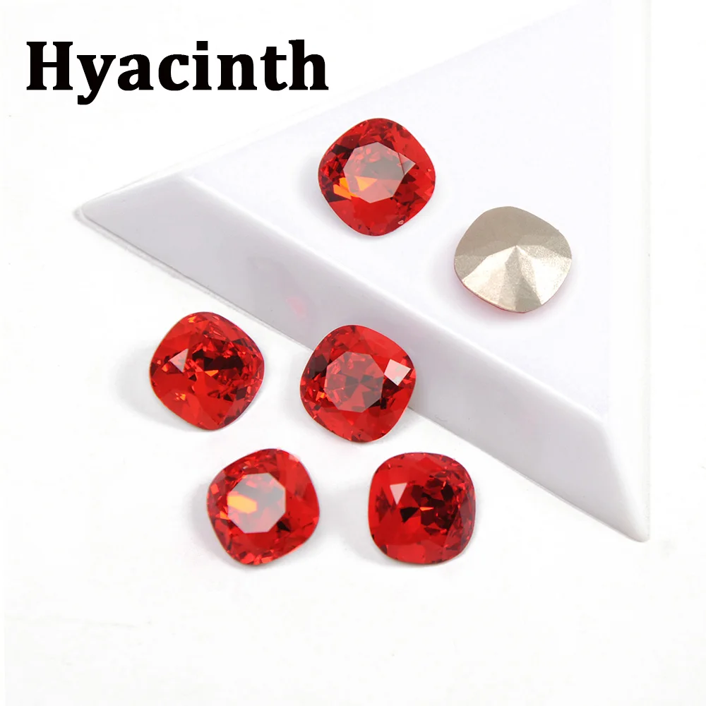 Hyacinth CTPA3bI Кристалл разноцветная Подушка порезанные швейные стразы пришить Алмазный ментальный коготь стразы камни DIY украшения одежды - Цвет: Hyacinth