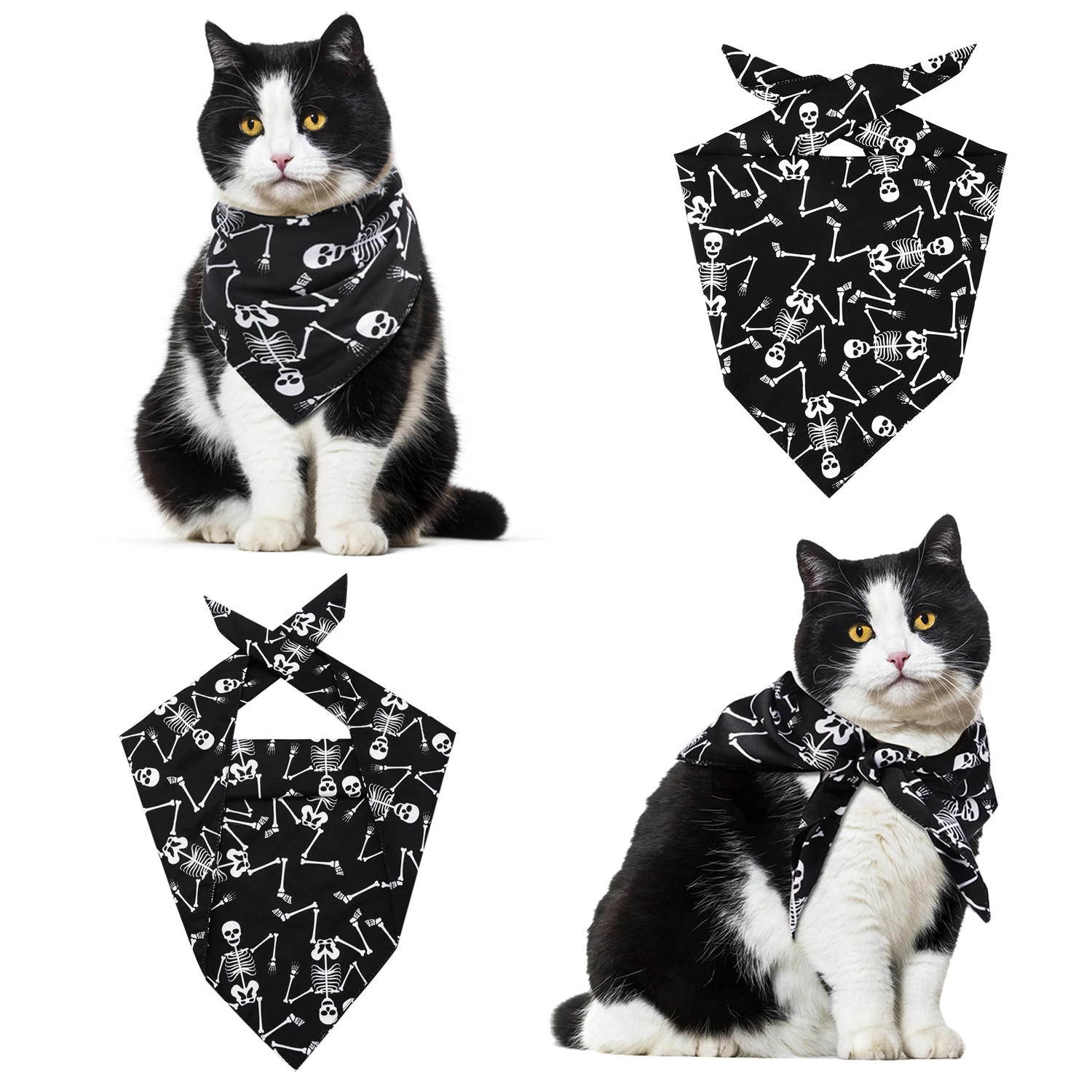 Бандана для животных креативная мультяшная печать Pet Bib треугольная бандана для кота собаки домашнего животного Одежда Аксессуары для украшение на празднование Хэллоуина