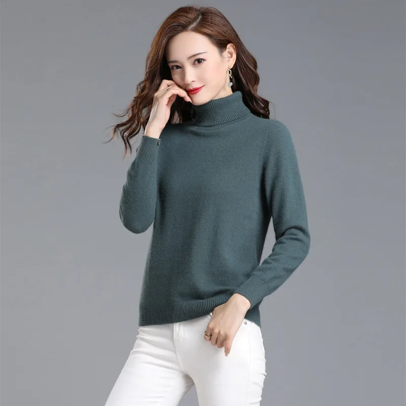 

Sparsil Women Winter 100% Cashmere Turtleneck Sweater Soft Warm Fashion Female Rib Cuff Knitwear Knitted Pullovers Ladies Jumper