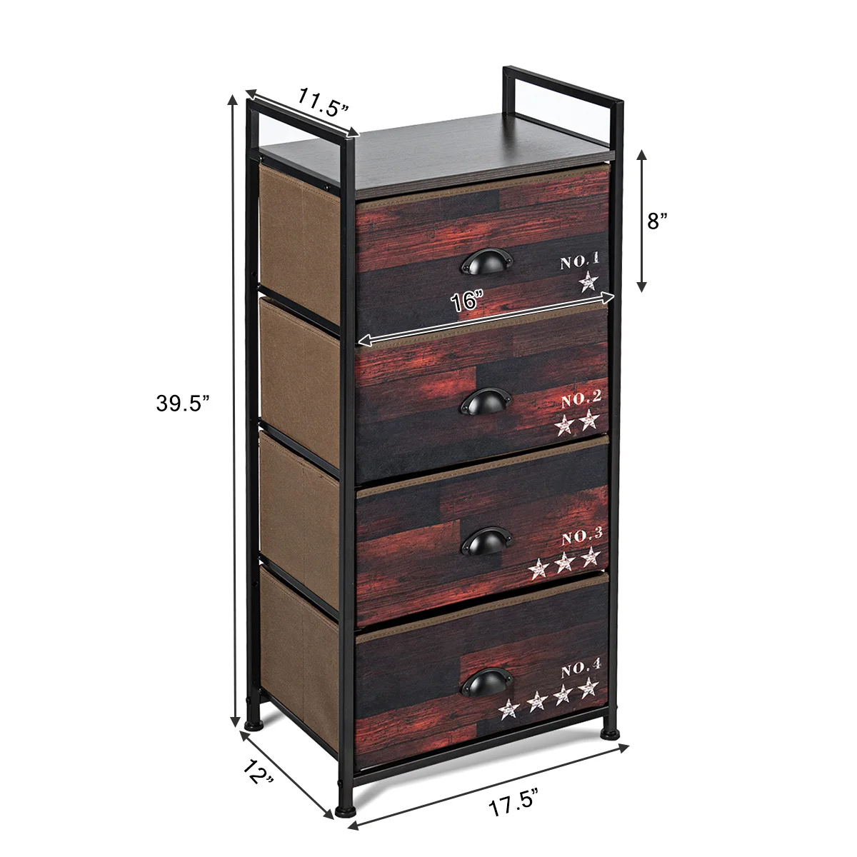 4 drawer fabric dresser storage tower Clearance