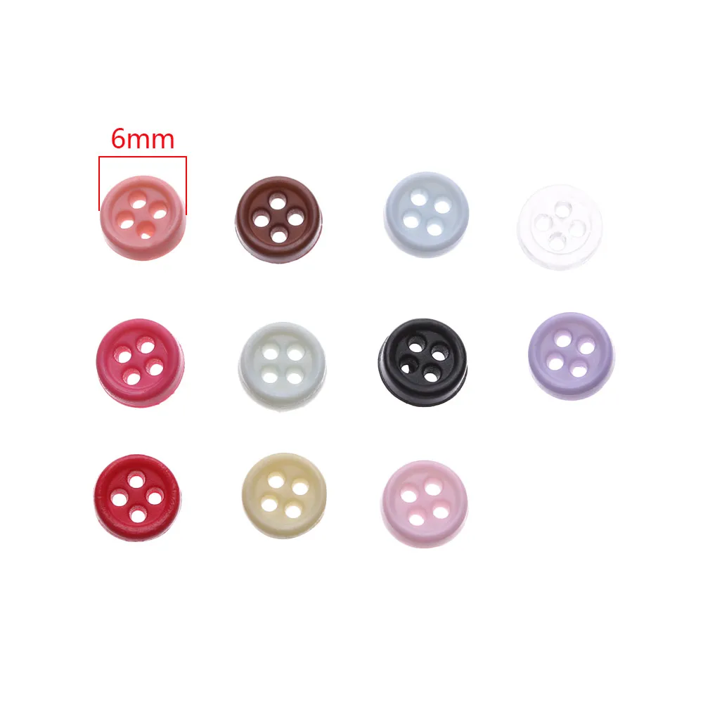 Mini Round Candy Color Buttons for Doll Clothes Sewing