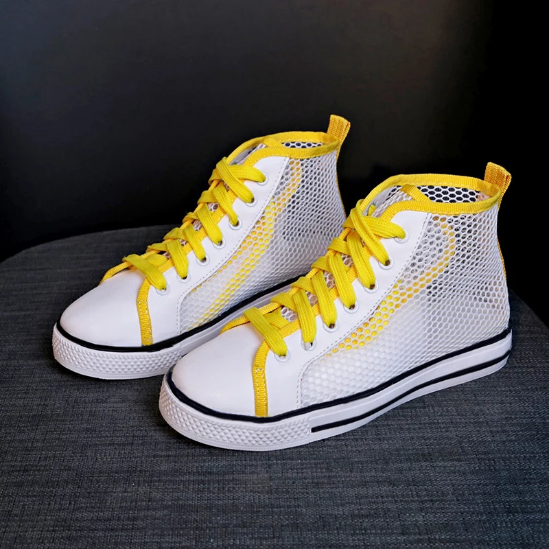

Nice Pop Fashion Ankle Shoes Woman Flat Heels Summer Women Casual Wild Sneakers College Girls Air Mesh Breathable Footwear