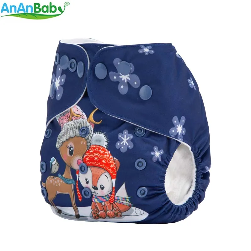 {AnAnBaby} Горячая Распродажа, новые тканевые подгузники с принтами, многоразовые моющиеся подгузники для отдыха