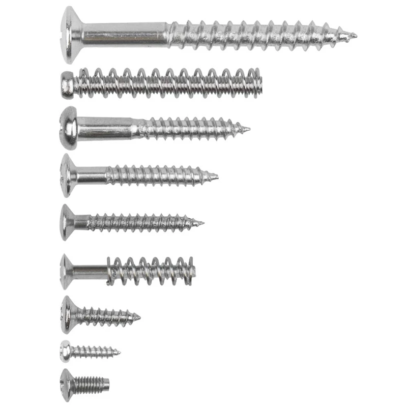 

204 Pcs Guitar Screw Kit 9 Types Assortment Set with Springs for Electric Guitar Bridge Pickup Pickguard Tuner Switch Neck Plate