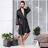 Luxury Designer Men's Silk Kimono Robe Plus 5XL Long Sleeve Sleepwear Bathrobe Oversized Satin Nightgown Summer Home Clothing ► Photo 3/6