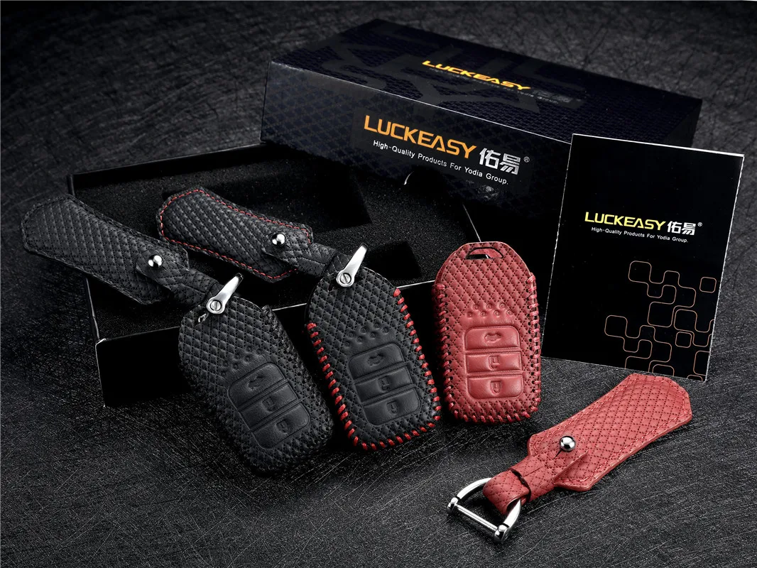Luckeasy кожаный чехол для ключей honda greiz crider 2013 1.8L accord 2.4L/3.0L spirior crv 240 держатель Чехол key3