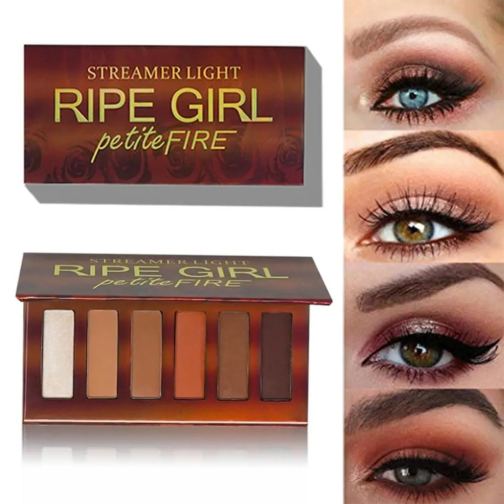 

Eye Shadow Palette Waterproof Durable Glitter Shimmer Eye Makeup Eyeshadow Palette Pearl Glitter Powder 6 Warm Colors