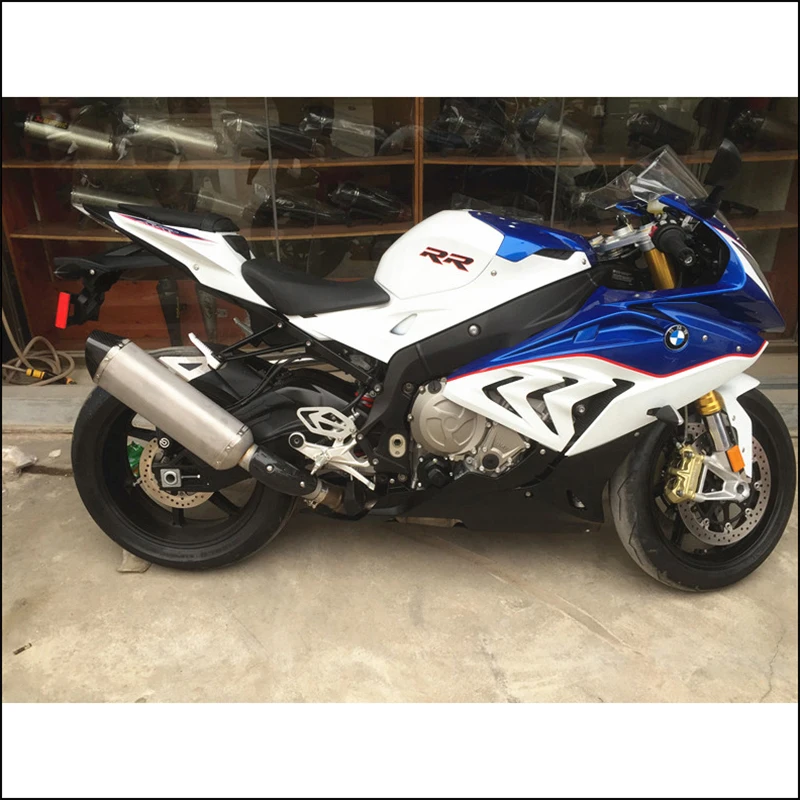 Slip for BMW S1000RR 2015 2016 Motorcycle Exhaust Muffler Tail Tube Mid Link Pipe System with Heat Shield Cover Carbon Fiber - Image 6