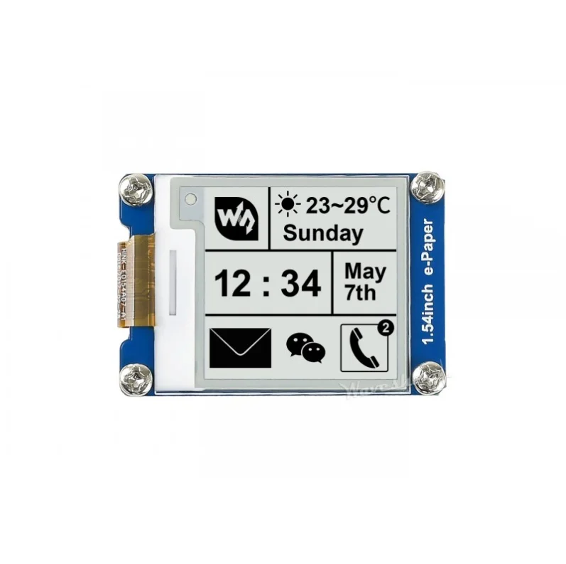 Электронные чернила Waveshare 1 54 дюйма черные/белые электронные 200x200 разрешение SPI