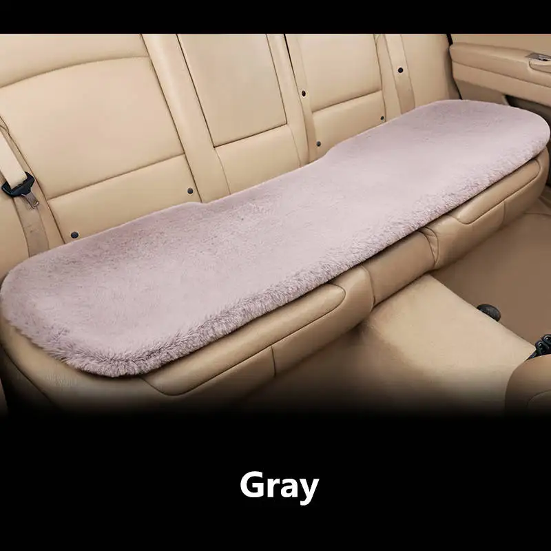 Gray 1 PCS Теплый чехол для сиденья автомобиля Универсальная зимняя плюшевая подушка из искусственного меха Зимние украшения одежды и обуви для автомобиля защитный коврик на сиденье аксессуары для салона автомобиля - Название цвета: Gray 1 PCS
