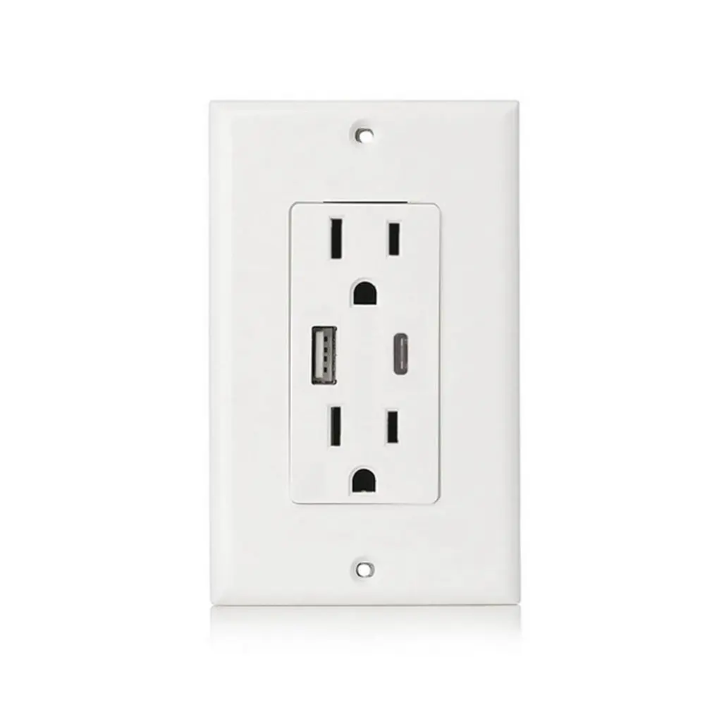 Usb type-C US стандартная настенная розетка, американский стандарт, портативная 15A американская запасная розетка с тремя отверстиями