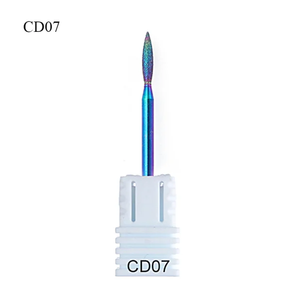 1 шт. электрические сверла для ногтей радужные алмазные фрезы для маникюра аксессуары роторные инструменты для дизайна ногтей LACD01-27-1 - Цвет: CD07