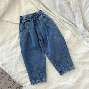 

Girls Jeans Children's Denim Pants 2019 Autumn New Toddler Cowboy Pants Kids Boys Loose Jeans Baby Jeans 4 5 6 Years Girl Pants